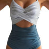 Women's One Piece Swimsuits Tummy Control Cutout High Waisted Bathing Suit Wrap Tie Back 1 Piece Swimsuit