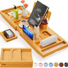 Premium Bathtub Tray Caddy, Expandable Bath Tray