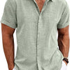 Men's Linen Shirts Short Sleeve Casual Shirt
