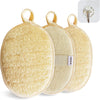 Natural Loofah Sponge Exfoliating Body Scrubber (3 Pack)